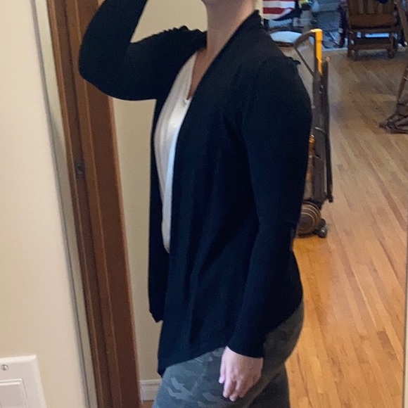 Simons Open-Front Cardigan (Black) - Picture 4 of 14